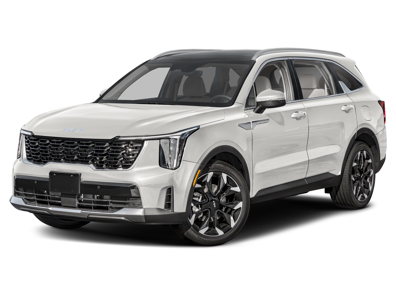 2025 Kia Sorento EX in Glacier White — front three-quarter view