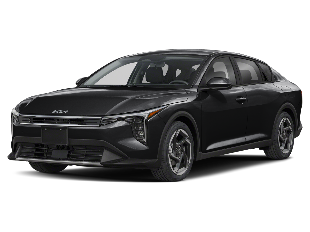 2026 Kia K4 EX in Aurora Black Pearl — front three-quarter view
