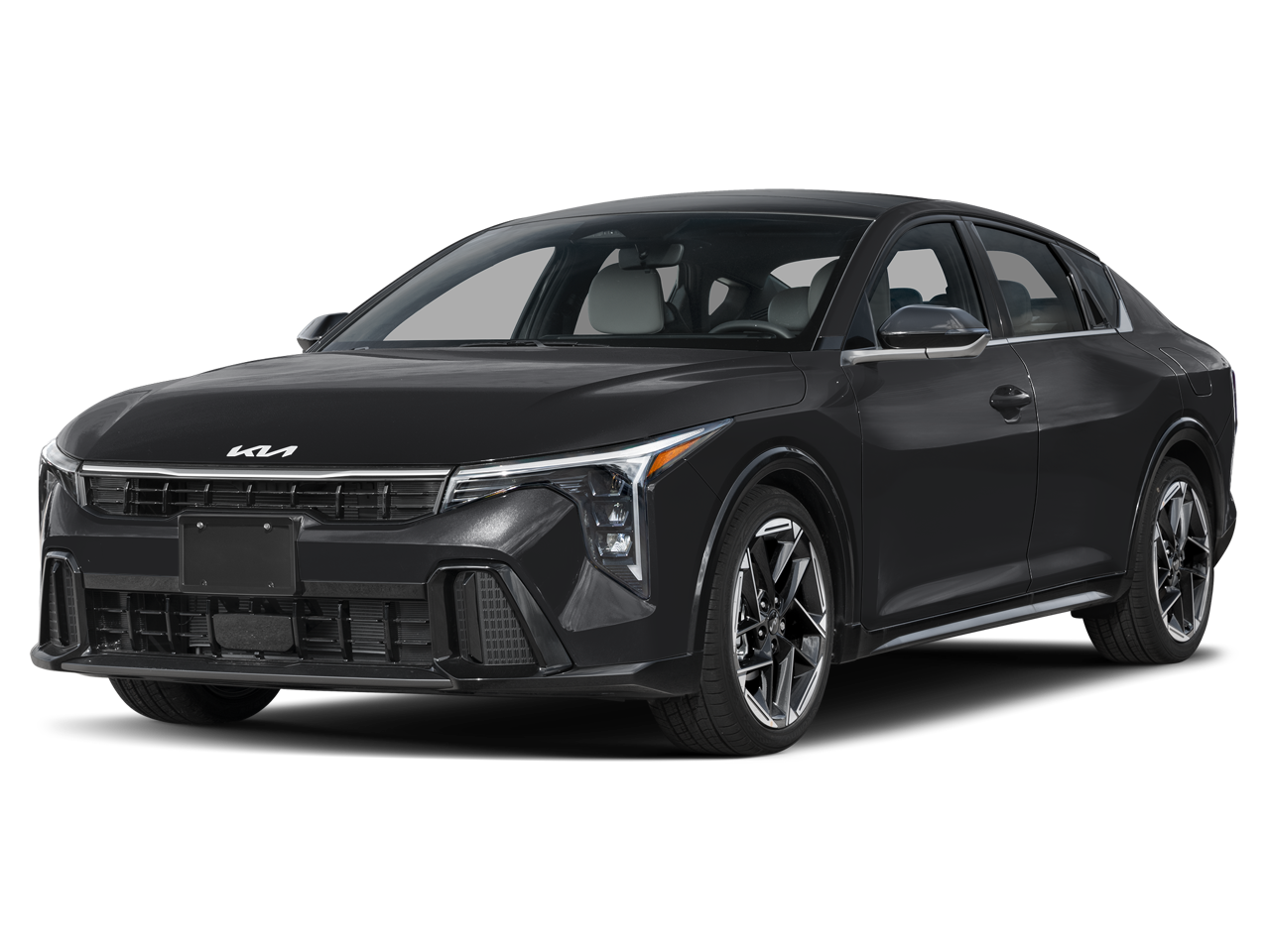 2026 Kia K4 GT-Line in Aurora Black Pearl — front three-quarter view
