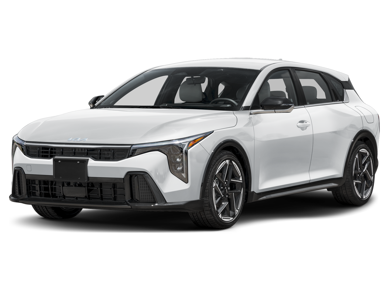 2026 Kia K4 Hatchback GT-Line in Snow White Pearl — front three-quarter view