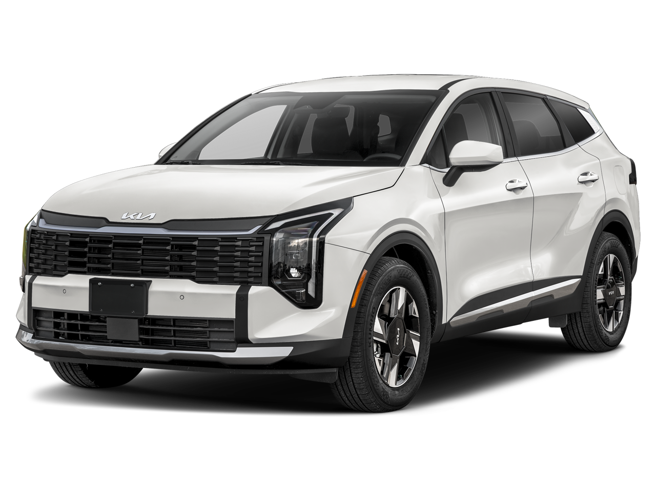 2026 Kia Sportage LX in Glacier White — front three-quarter view
