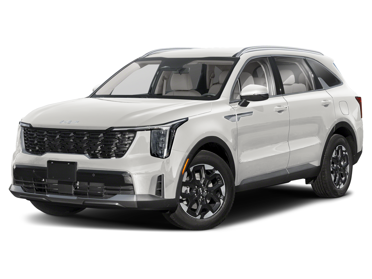 2026 Kia Sorento S in Glacial White Pearl — front three-quarter view
