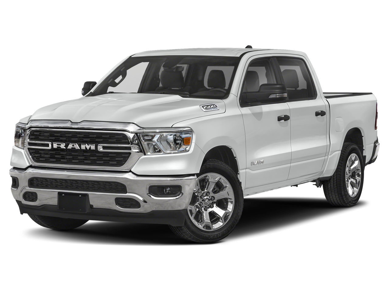 2024 RAM 1500 Laramie in Blue Pearl — front three-quarter view