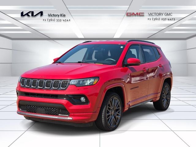 2023 Jeep Compass Limited in Red Line — front three-quarter view