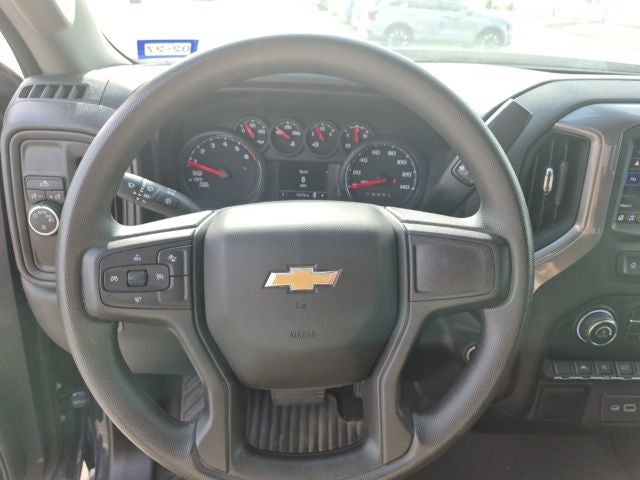 2022 Chevrolet Silverado 1500 Custom in Blue Metallic — front three-quarter view