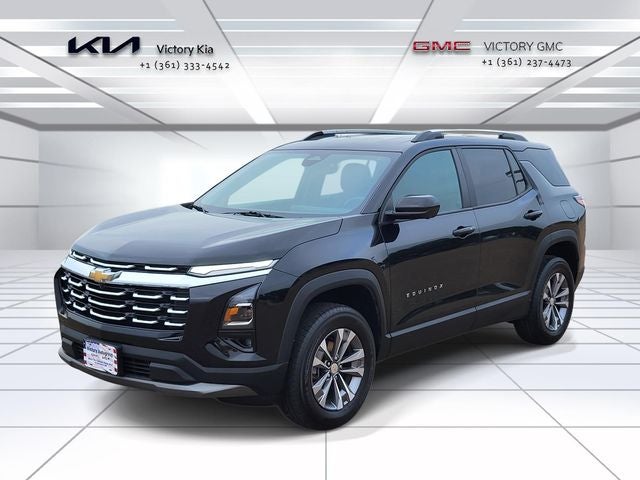 2025 Chevrolet Equinox LT in Black Metallic — front three-quarter view