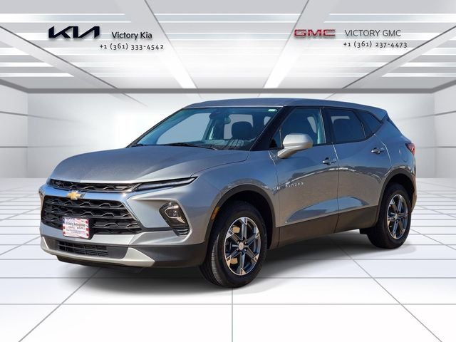 2025 Chevrolet Blazer LT in Sterling Gray Metallic — front three-quarter view