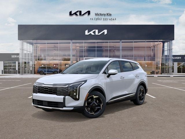 2026 Kia Sportage EX in Glacier White — front three-quarter view