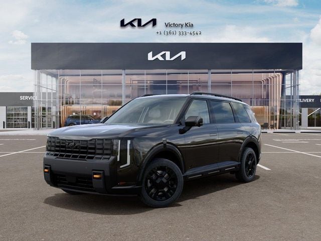 2027 Kia Telluride X-Pro SX in Ebony Black — front three-quarter view