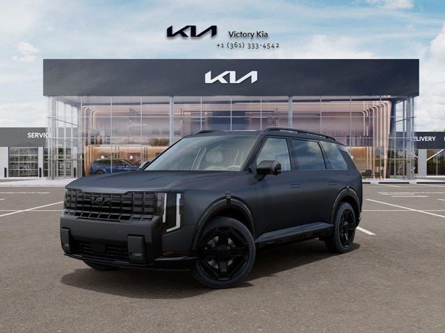 2027 Kia Telluride Hybrid X-Line SX in Panthera Metal Matte — front three-quarter view