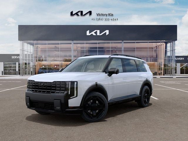 2027 Kia Telluride X-Line SX-Prestige in Glacier White — front three-quarter view