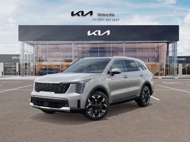 2026 Kia Sorento EX in Ivory — front three-quarter view