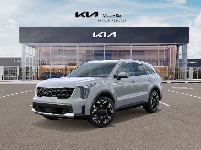 2026 Kia Sorento EX in Gray — front three-quarter view