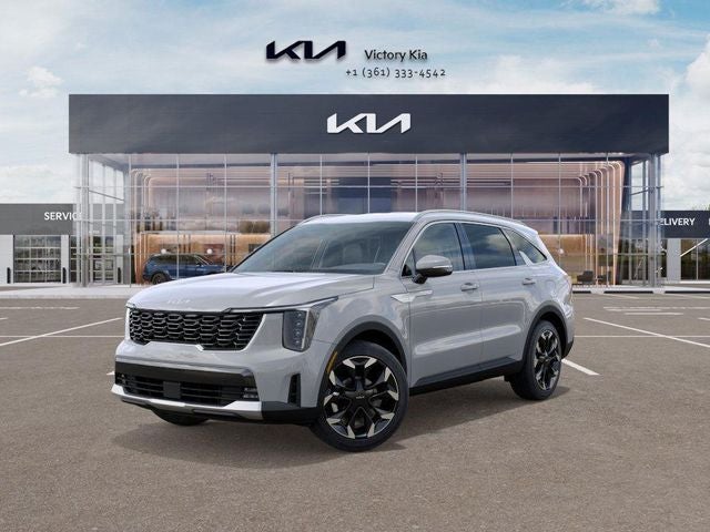 2026 Kia Sorento EX in Gray — front three-quarter view