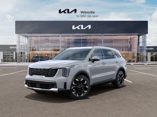 2026 Kia Sorento EX in Gray — front three-quarter view