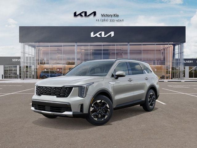 2026 Kia Sorento S in Ivory — front three-quarter view
