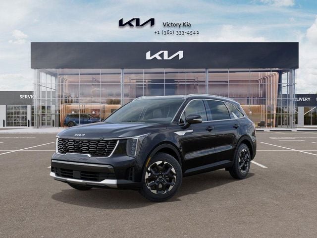 2025 Kia Sorento S in Panthera Metal — front three-quarter view
