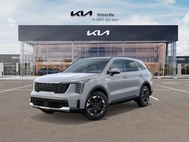 2026 Kia Sorento S in Gray — front three-quarter view