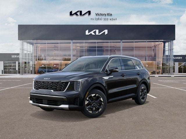 2025 Kia Sorento S in Panthera Metal — front three-quarter view