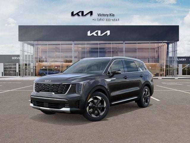 2026 Kia Sorento Hybrid EX in Gray — front three-quarter view