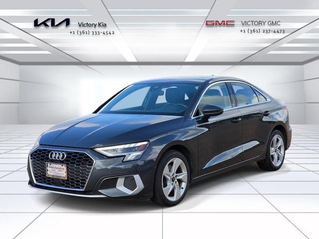 2024 Audi A3 FrontTrak in Florett Silver Metallic — front three-quarter view